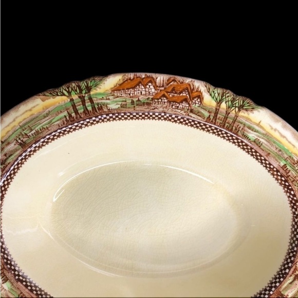 VTG Myott Son & Co Hanley England's Countryside 9 1/4” Serving Platter in EUC - Picture 6 of 15